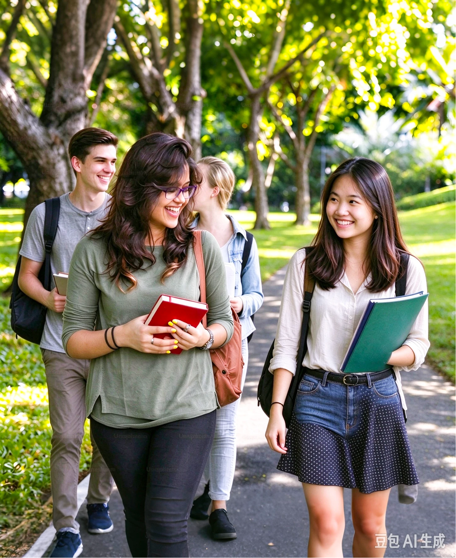 Students learning together