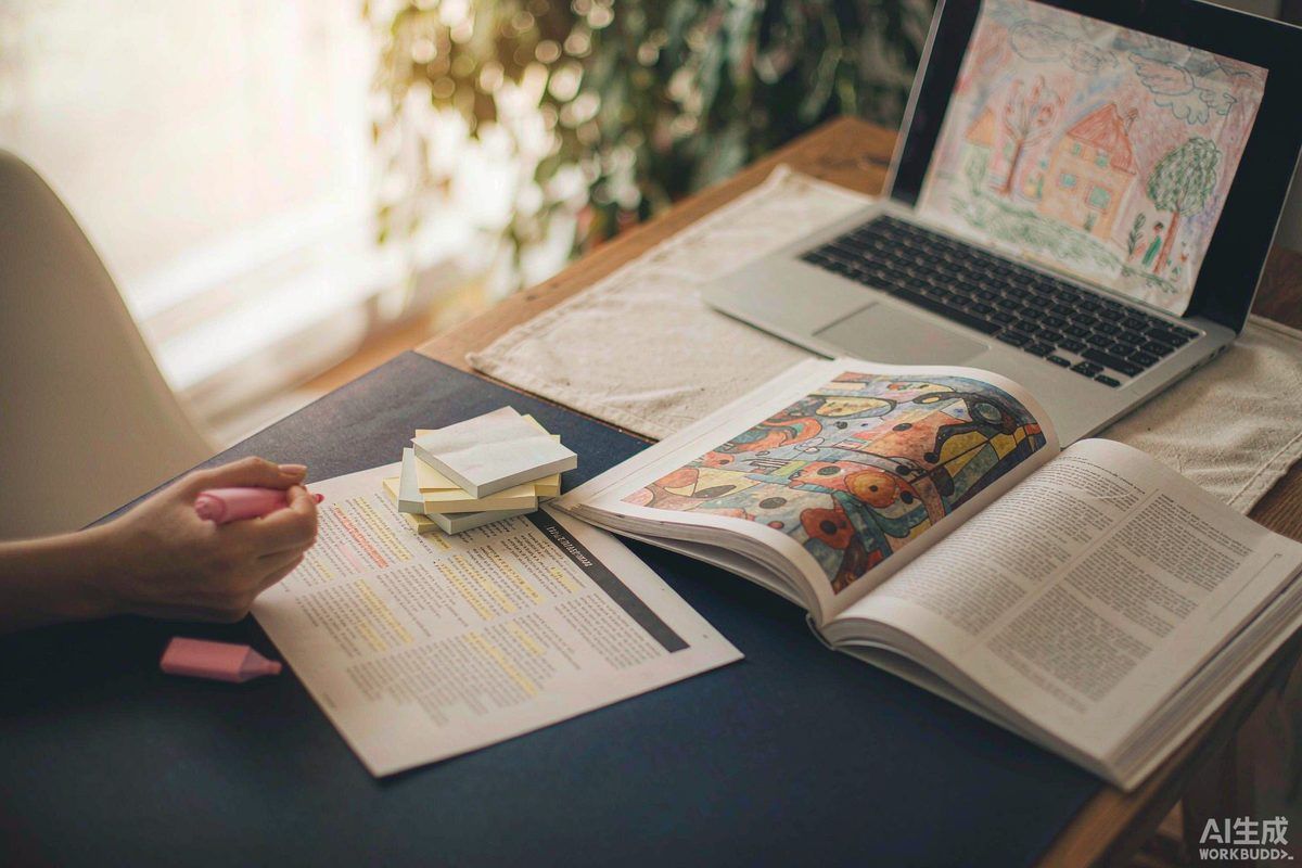 A student working through a printed reading passage with a highlighter
